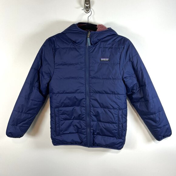 Patagonia Other Kids Reversible Lady Freddie Hoody Jacket Large 12 Polyester - Picture 1 of 8